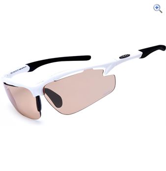 Sinner Raptor Sunglasses (White/Chromatic Orange) - Colour: SHINY WHITE Sinner Raptor Sunglasses (White/Chromatic Orange) - Colour: SHINY WHITE